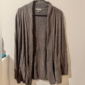 Barefoot Dreams Gray Open Front Cardigan